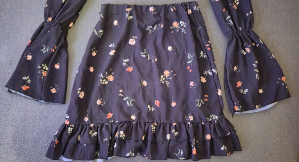 Komplet bluzka hiszpanka i spódniczka zestaw S