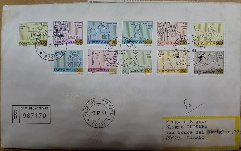 Колекція конвертів Ватикану (1980–1984)
