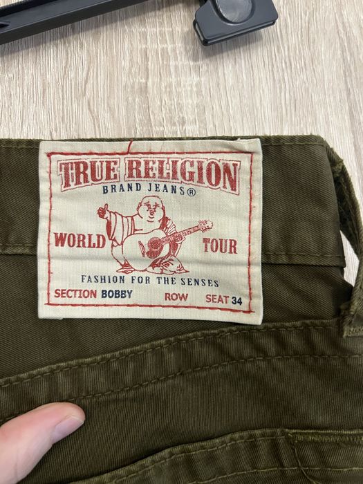 Jeansy True Religion Bobby Straight Green