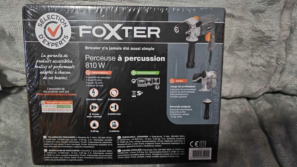 Berbequim 13mm 810W Foxter - SELADO | NOVO