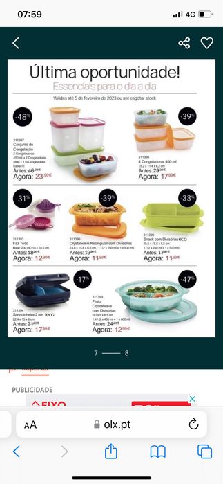 Tupperwares novos