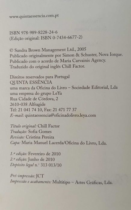 Calafrio - Sandra Brown