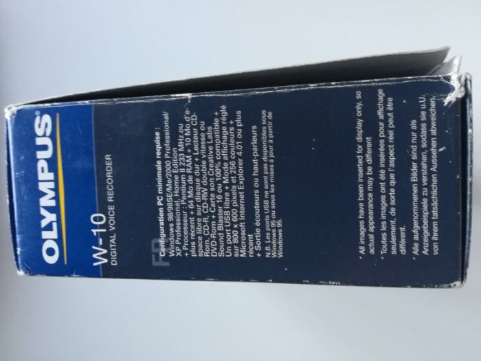 Olympus digital voice recorder W-10 (não funciona)