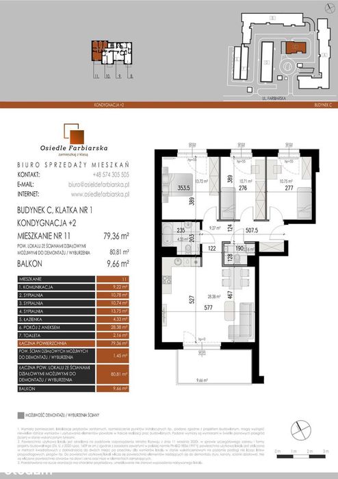 4-pokojowe mieszkanie 79m2 + balkon Bez Prowizji