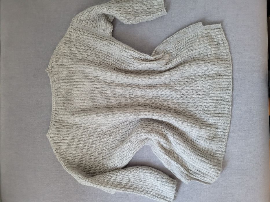 Szary oversizowy sweter Zara r. S