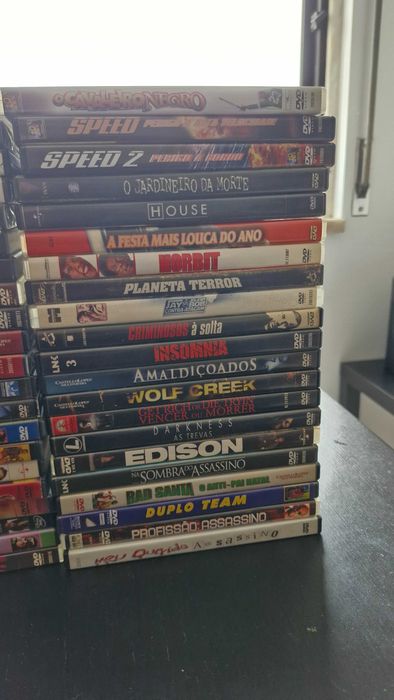 110 DVD's semi novos, novos em embalagem