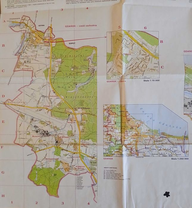 Gdańsk plan miasta 1:15.000 z roku 1995