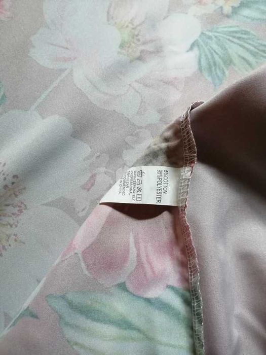 Vestido verão, estampado floral, rosa velho, 3XL