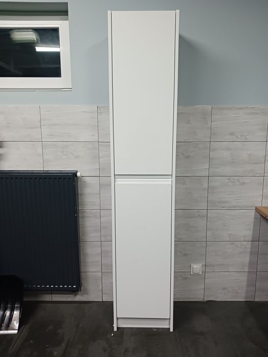 Szafka stojąca biała wysoki połysk 200cm x 40cm x 33cm
