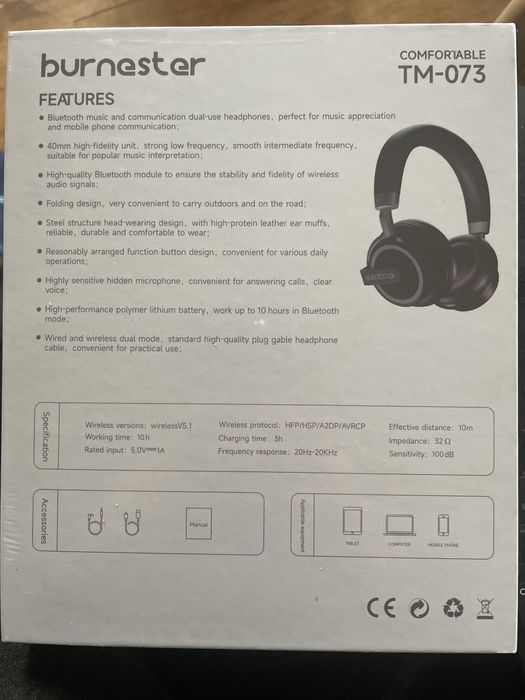 Słuchawki studyjne Burnester bezprzewodowe