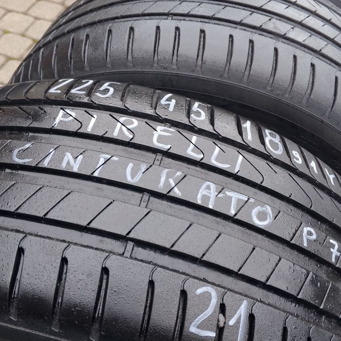 opony jak nowe 4 szt.225 /45/ 18 Pirelli  cinturato P7 2021 rok