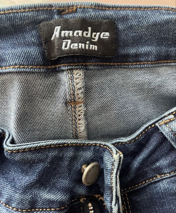 Стильные джинсы Amadge Denim, высокая посадка, как новые!