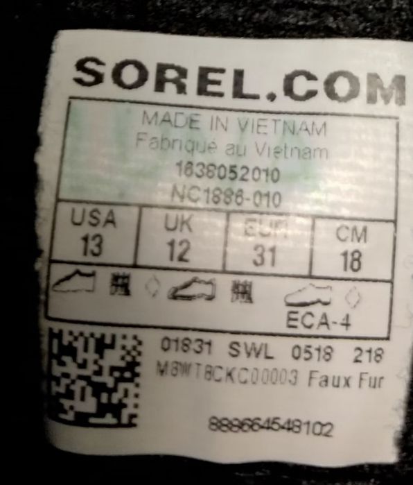 SOREL Children Cumberland 31 Buty Śniegowce dla dziecka UniSex