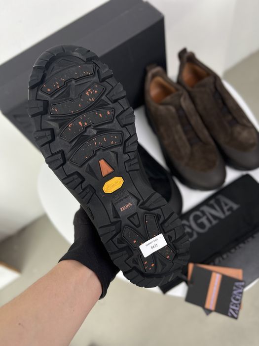 Мужские замшевые кроссовки Zegna ботинки натуральная кожа Зенья ob444