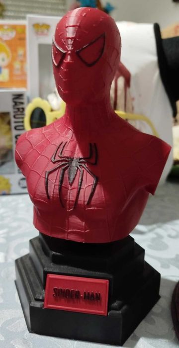 Busto Homem Aranha Com Base