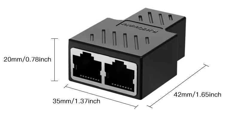 RJ45 Ethernet Duplexer CAT5e/CAT664751984060930121