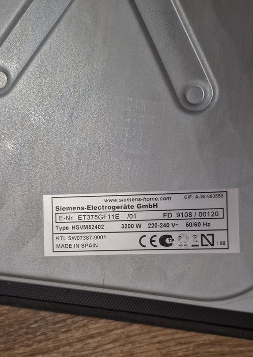 Варочная поверхность Siemens