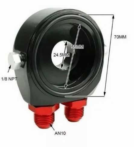 Bolacha Adaptação Radiador Óleo Universal - Preto / Cinzento