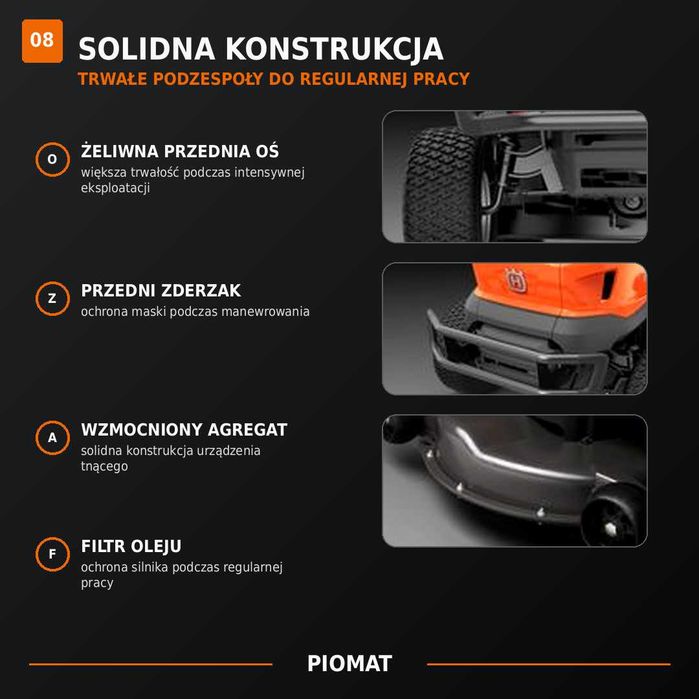Husqvarna TC 220T 2 cylindry 108 cm tempomat 2 lata gwarancji