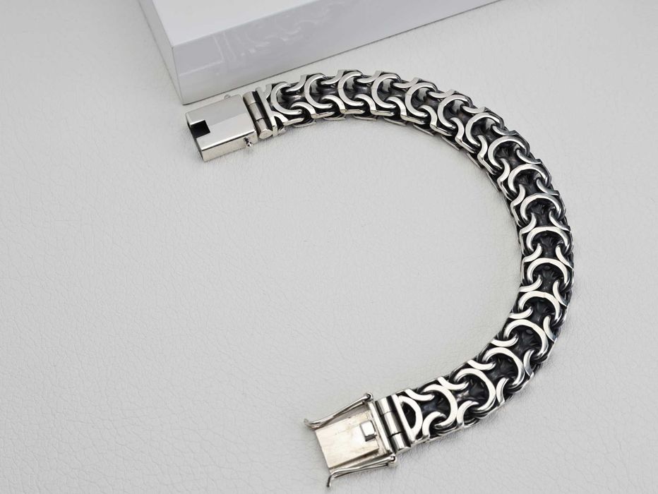 Масивний срібний браслет РАМЗЕС 72 грама