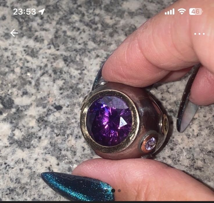 Anel de Prata e Ouro