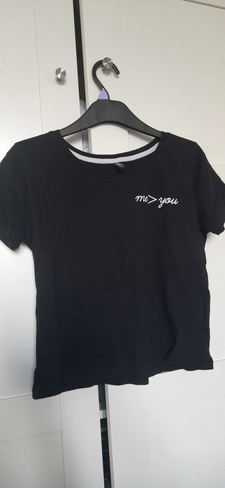 Czarny crop top Cropp s/xs