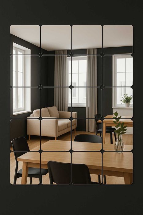 Уценка! Небьющееся акриловое зеркало, самоклейка наклейка зеркальная