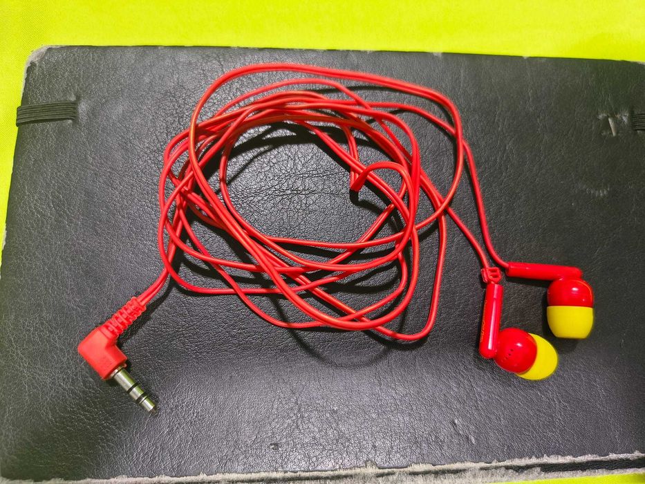 Auriculares/Fones In-Ear com Fio 3.5mm | Vermelho/Amarelo | Excelente Estado