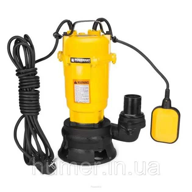 Дренажно-фекальний насос Powermat ( 1750 Вт / 25000 л/год / поплавок / подрібнювач) високий напір