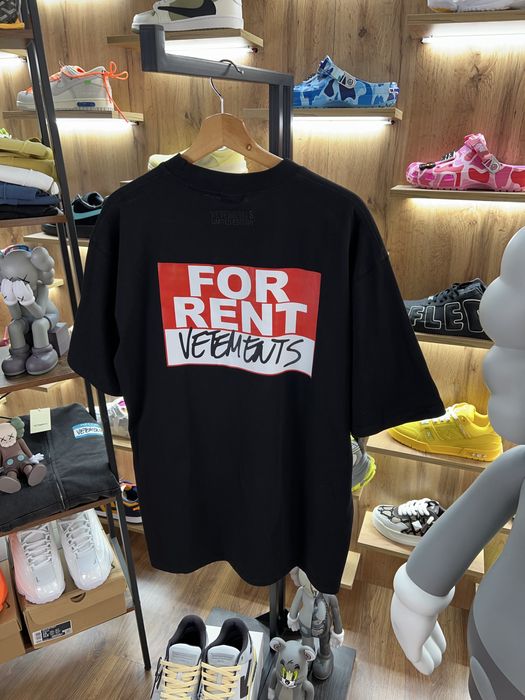 Футболка VETEMENTS “For Rent” Black / Red