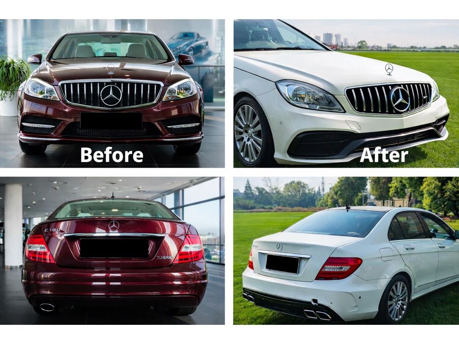 Mercedes W204 Комплект рестайлінг обвісів (в дизайні C63 AMG W205)