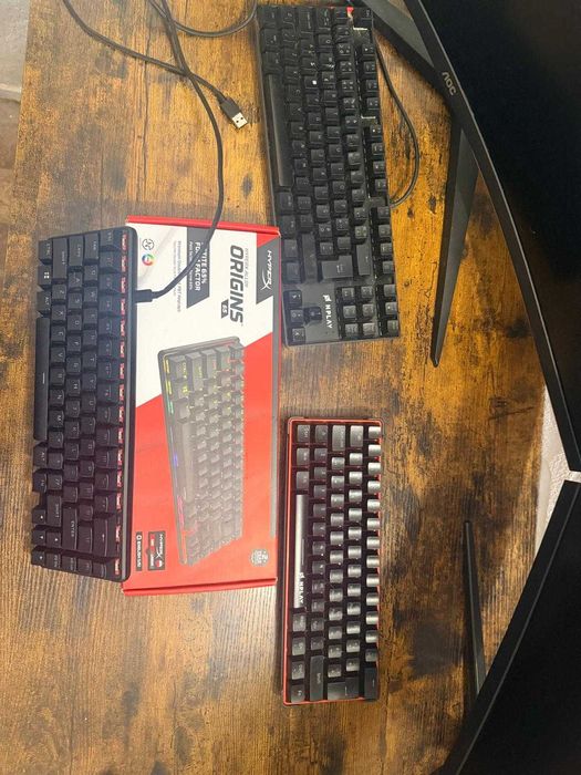 Rato, Teclado, fones Gamer, Conjunto