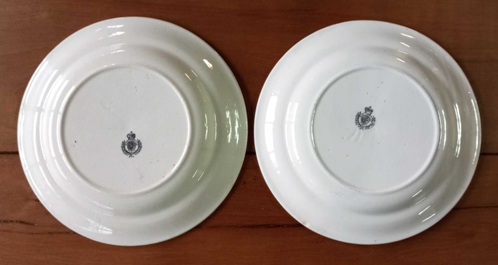 Antigos pratos em faiança Massarelos "Torre de Belém"