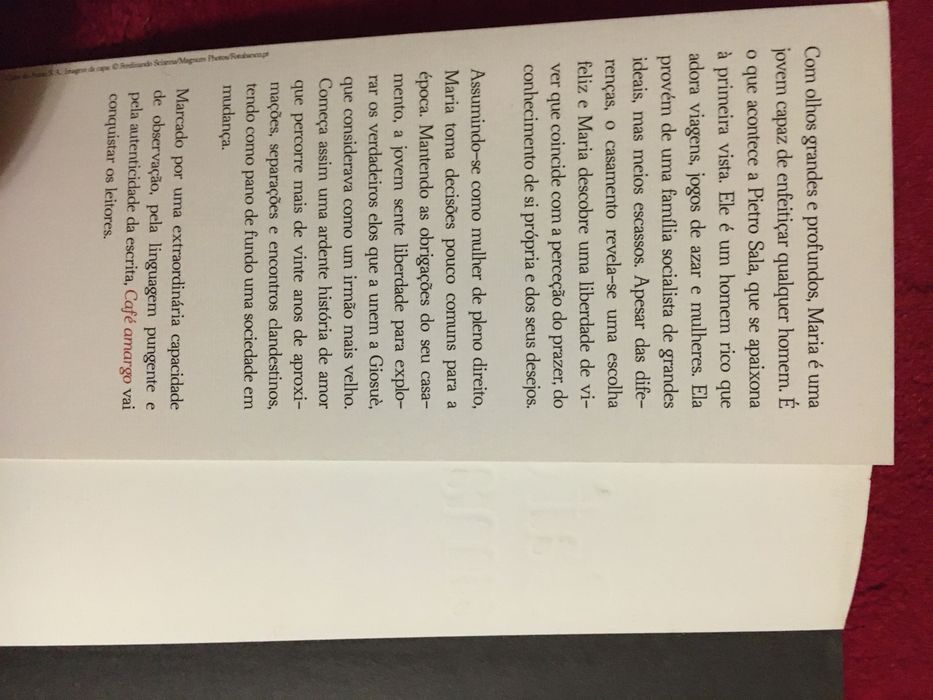 Livro Café amargo de Simonetta Agnello Hornby como novo