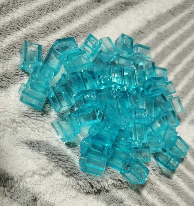 Lego 3005 Brick 1x1 35382 Trans Blue 4 szt. Nowe Promocja