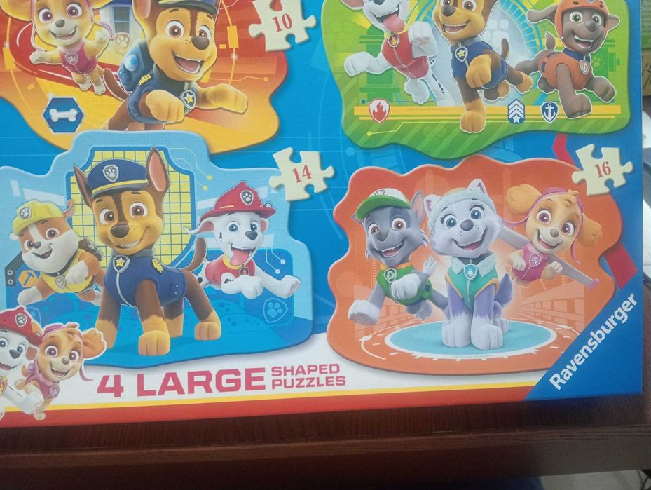 Conjunto 4 Puzzles Ravensburger Patrulha Canina
