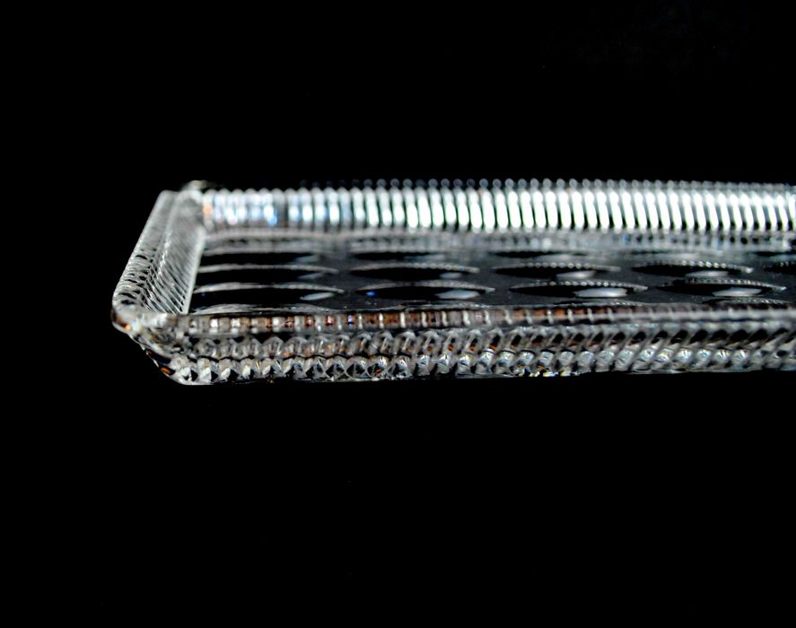 szklana patera półmisek taca retro vintage hippie prl