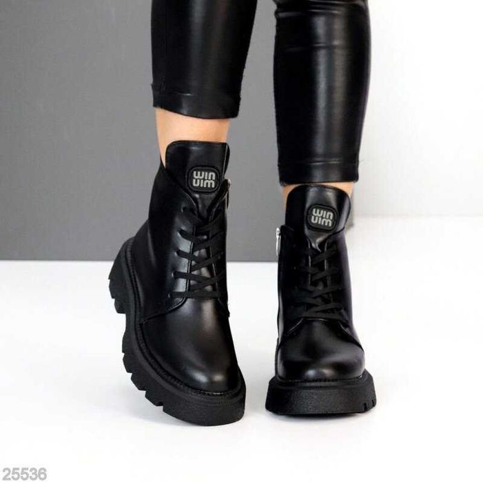 Демісезонні шкіряні чорні і шоколадні черевики, кожаные ботинки 36-40р