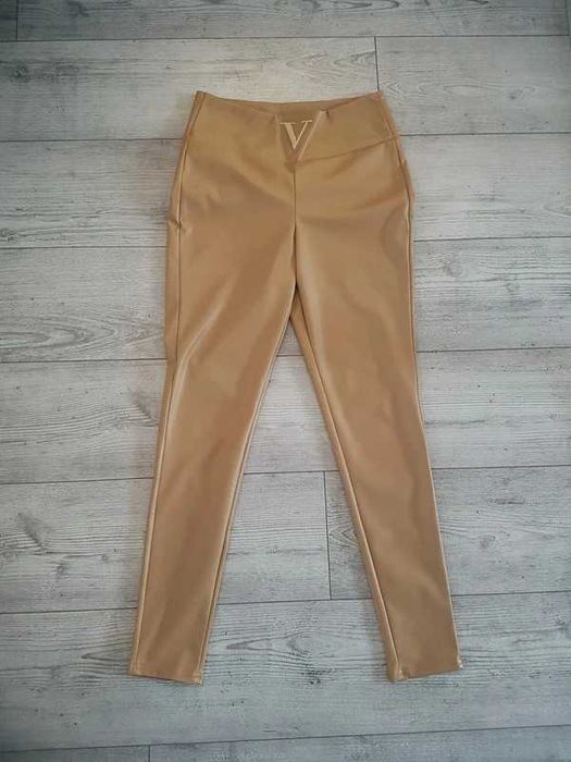 Velsatino legginsy skórzane ekoskóra M