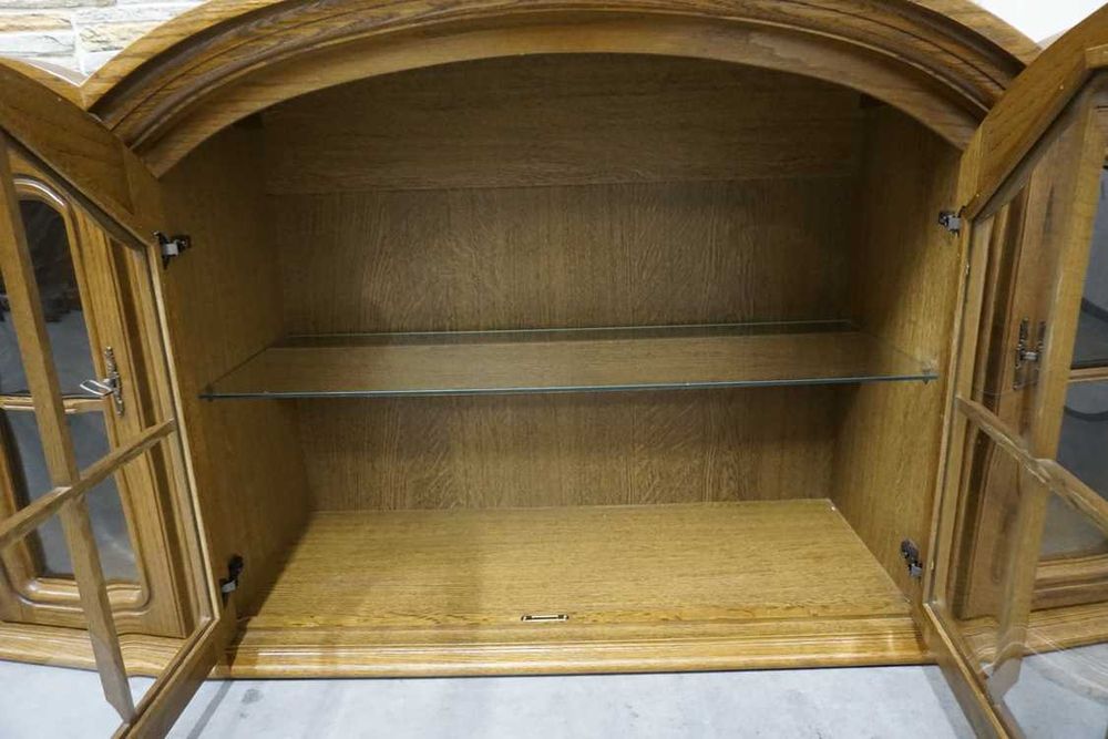 Witryna Wisząca Dębowa 2 Drzwiowa szer. 175 cm  P-1354