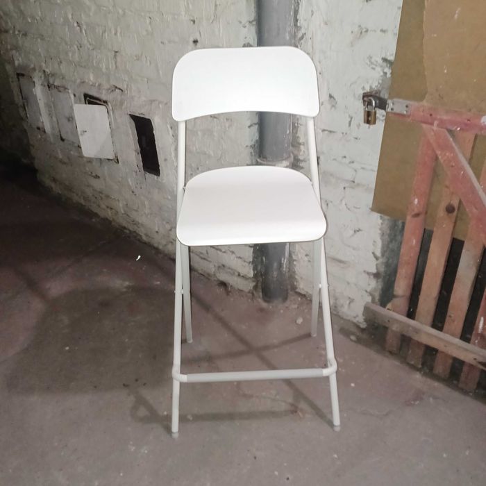 Hoker stołek barowy Ikea Franklin biały składany