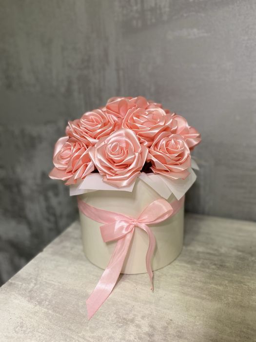 Букет для захисника з стрічки вінок квіти рози троянди