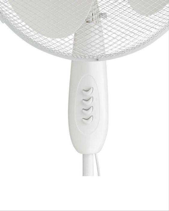 Ventoinha de Pé Branca 40cm - 3 Velocidades - Altura Regulável