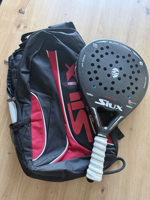 Raquete de Padel Siux Black Carbon + Bag Siux