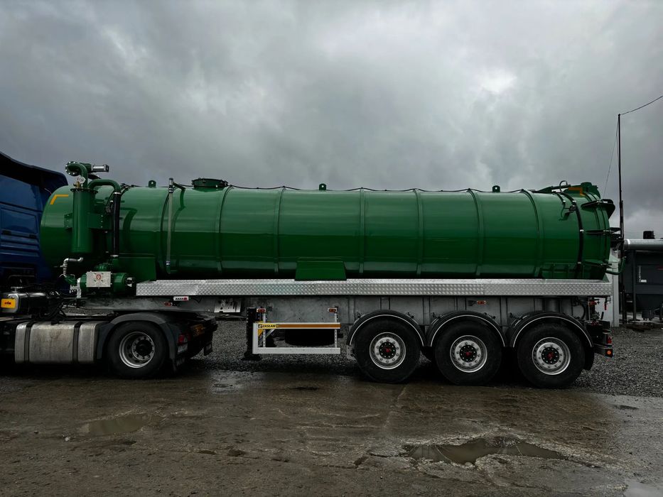 Zaslaw asenizacja 24m3, WUKO, JUROP RV520, DEMAG  Naczepa asenizacyjna 24m3, kompresor JUROP RV520, hydraulika, NOWA