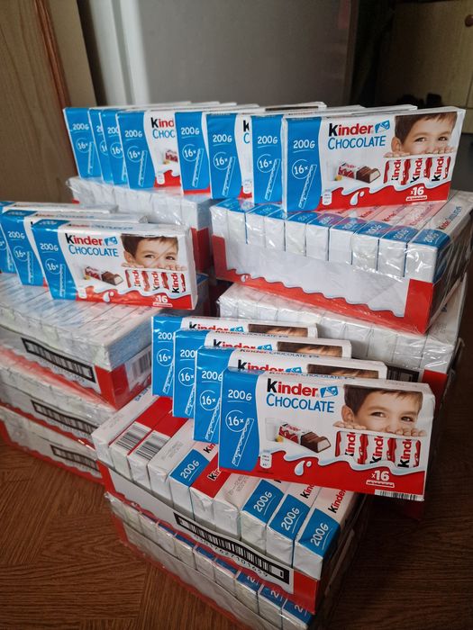 NOWE Kinder Chocolate, Kinder Czekolada 200g, DŁUGA DATA, 16 batoników