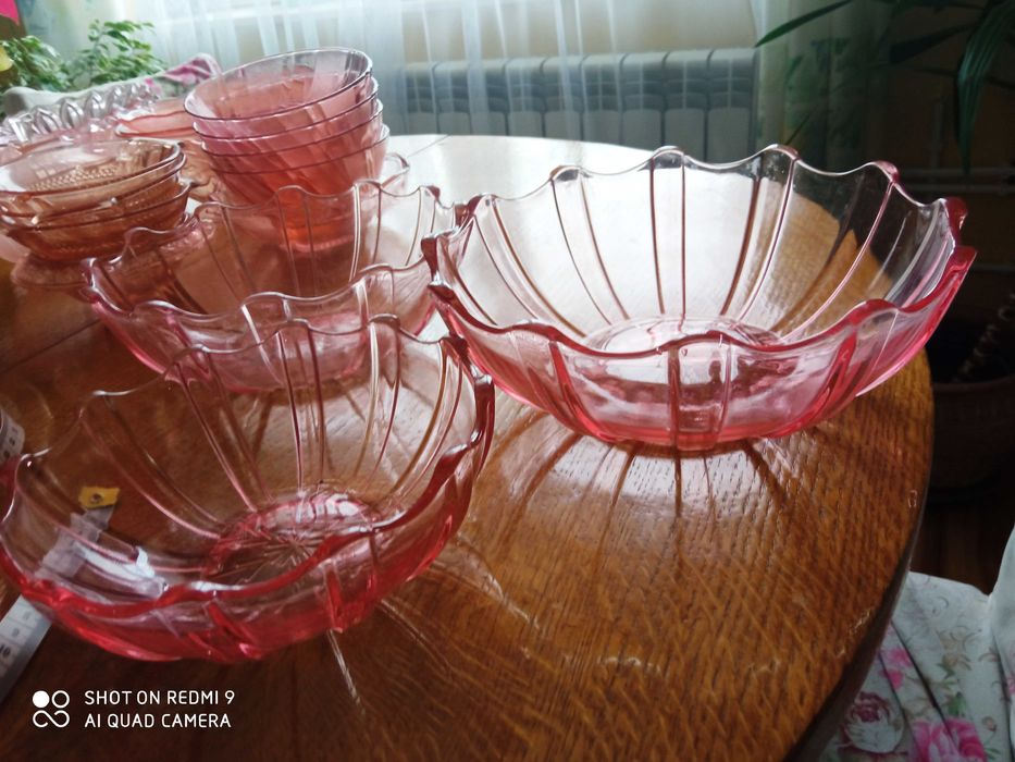 Zestaw 3 misek rozalinowa łososiowa różowa średnica 24, 20, 17 cm Art