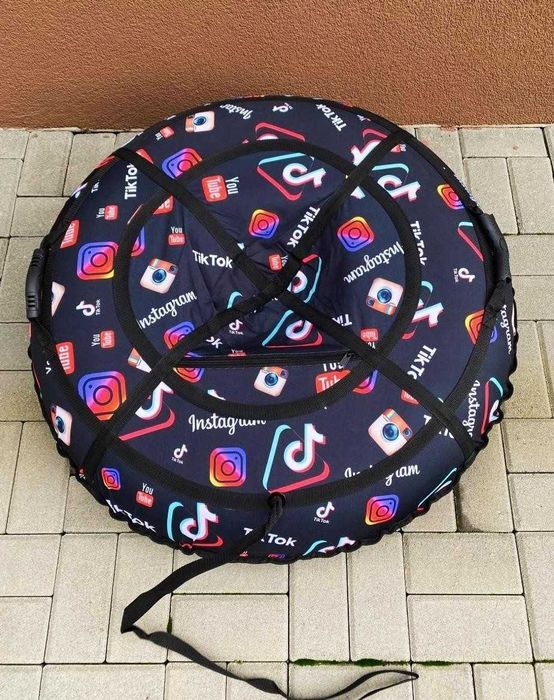 Тюбінг плюшка санки ватрушка надувний тюбинг таблетка зима для снігу