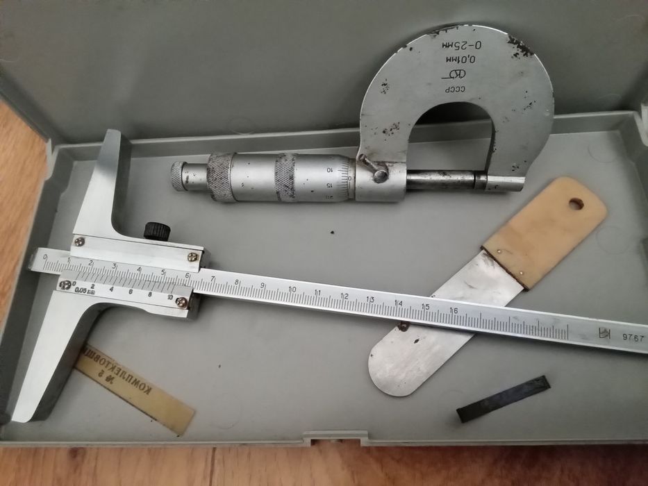 Штангенглубиномер ШГ 0-160мм  0,05мм СССР  микрометр 0,01мм 0-25мм