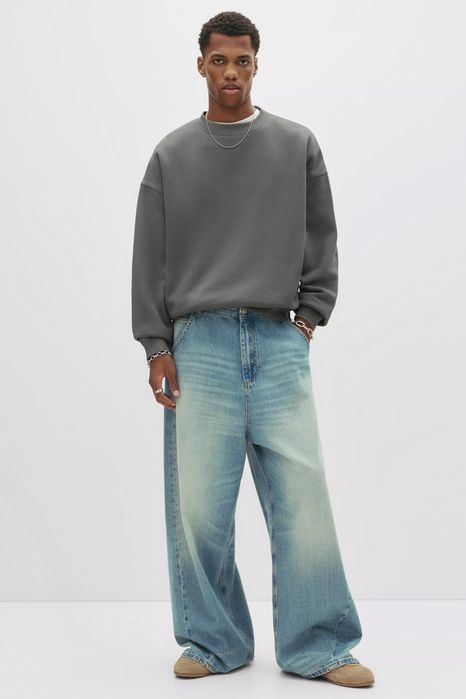Чоловічий Світшот PULL&BEAR Boxy Fit Sweatshirt Свитшот Кофта Мужская Новая Худи